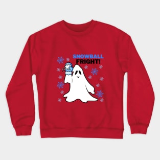 Snowball Fight (fright) Holiday Winter Ghost Crewneck Sweatshirt